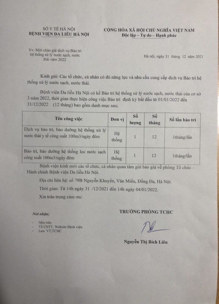 Mời Chào Giá Dịch Vụ Bảo Trì Hệ Thống Sử Lý Nước Sạch, Nước Thải Năm 2022 3 Z3070503945430 8A3B46Fac06Eecb5E22A8C743Ee258A4 1
