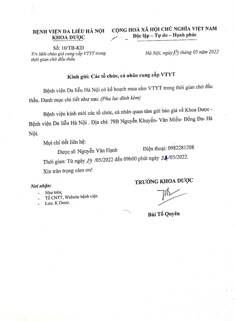Mời Chào Giá Cung Cấp Vtyt Trong Thời Gian Chờ Đấu Thầu 1 Z3426140068028 F5A435C977B18A460C0Fd0E369870C77 Scaled 1